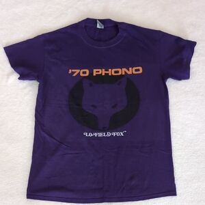 Lo-Field Fox - '70 Phono Purple Graphic Tee with Fox Design